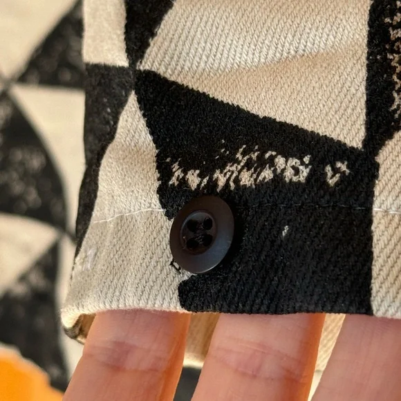 Jungmaven Olympic Jacket, sold out hand printed Triangles pattern - Size Small - Picture 4 of 5